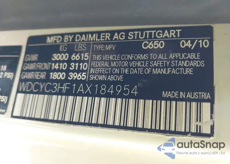 2010 Mercedes-Benz G 550 4Matic из США, поврежденный, VIN WDCYC3HF1AX184954